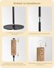 EDISHINE Stehlampe Wohnzimmer 165cm, LED wechselbar, warmweiß, Boho Stehlampe mit Lampenschirm aus gewebtem Seil Bild 2