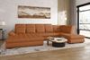 99rooms Toscana Wohnlandschaft Strukturstoff NEVE Rostfarben Links mit Schlaffunktion Bild 2