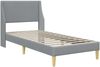 vidaXL Bettgestell mit Matratze Hellgrau 80x 200 cm Polyester 3414704 Bild 4