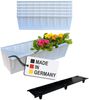 BURI 6 Euro-Paletten Blumenkästen-Einsätze inkl. Bewässerungsmatte | 37,3cm Weiß | Pflanzkasten für Europalette Palette | Balkonkasten | Blumentopf | aus stabilen Kunststoff | Made in Germany Bild 2