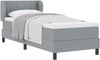 vidaXL Boxspringbett mit Matratze Hellgrau 80 x 200 cm Stoff 3340052 Bild 2