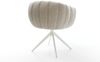 Drehstuhl Jada-Flex Webstoff Soft Beige Kreuzgestell breit Weiß 360° drehbar Wippfunktion Taschenfederkern Bild 5