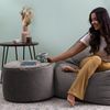 Icon Runder Sitzpuff „Milano“, XL Samt Sitzsack Hocker, Groß Fußhocker für das Wohnzimmer, Sitzkissen Bild 3