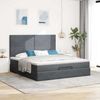 vidaXL Ottoman-Bett mit Matratzen Dunkelgrau 160x200 cm Samt 3313410 Bild 3
