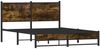vidaXL Metallbett ohne Matratze Räuchereiche 140x200 cm 4007833 Bild 3
