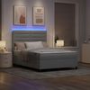 vidaXL Boxspringbett mit Matratze mit LED Hellgrau 160 x 200 cm Stoff 3342802 Bild 5