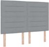 vidaXL Boxspringbett mit Matratze mit LED Hellgrau 160 x 200 cm Stoff 3342802 Bild 2