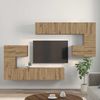 vidaXL TV-Einheiten Wandmontiert 4 pcs Artisan-Eiche Holzwerkstoff 3393494 Bild 4