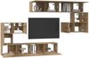 vidaXL TV-Einheiten Wandmontiert 4 pcs Artisan-Eiche Holzwerkstoff 3393494 Bild 3