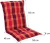 Prato Polsterauflage Sesselauflage Gartenstuhl PE 50 x 100 x 8 cm Rot Bild 5