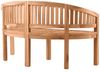 Gartensitzbank Bananenform Teakholz Natur Bild 3