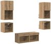 vidaXL TV-Wandgeräte 8 pcs Artisan-Eiche Holzwerkstoff 3402921 Bild 2