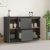 vidaXL Sideboard Grau 111 x 34 x 75 cm Massivholz Kiefer [814311] Bild 3