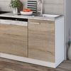 Küchenzeile Optima Sonoma/Weiß 270 cm ohne Arbeitsplatte Vicco Bild 5
