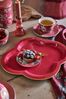 PiP Studio Servierplatte Flower Festival mini Kuchenpla. scal. dark p. 21cm, Porcelain, (Platten), Mini Cake Tray Flower Festival Scallop Deco Dark Pink 21cm Bild 4