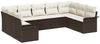 vidaXL Gartensofa-set mit Speicher 9 pcs Braun Poly-Rattan 3354187 Bild 2