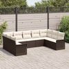 vidaXL Gartensofa-set mit Speicher 9 pcs Braun Poly-Rattan 3354187 Bild 3
