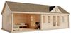 Alpholz Gartenhaus CLOCKHOUSE® Big Ben Gartenhaus aus Holz Holzhaus mit 70 mm Wandstärke inklusive Schleppdach Blockbohlenhaus Bild 2