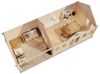 Alpholz Gartenhaus CLOCKHOUSE® Big Ben Gartenhaus aus Holz Holzhaus mit 70 mm Wandstärke inklusive Schleppdach Blockbohlenhaus Bild 3