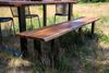 Outdoor-Baumkantenbank 180 x 40 cm Akazie mit U-Gestell Schwarz AVILA 81012146 Bild 5