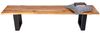 Outdoor-Baumkantenbank 180 x 40 cm Akazie mit U-Gestell Schwarz AVILA 81012146 Bild 4