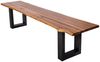 Outdoor-Baumkantenbank 180 x 40 cm Akazie mit U-Gestell Schwarz AVILA 81012146 Bild 3