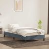vidaXL Bettgestell ohne Matratze Dunkelgrau 90x210 cm Samt 4101338 Bild 3