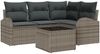 vidaXL Gartensofa-set mit Kissen mit Speicher 5 pcs Grau Poly-Rattan 3354698 Bild 2