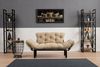 Dmora 2-Sitzer SchlafsofaGuchol, Verwandelbares Sofa, Lineare Stoffstruktur, Schlafsessel mit Stauraum, 155x70 h85 cm, Creme Bild 2