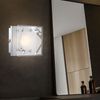 LED Wandleuchte, Glas satiniert, Kristalle, H 9 cm Bild 2