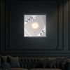LED Wandleuchte, Glas satiniert, Kristalle, H 9 cm Bild 4