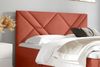 99rooms Umbro Boxspringbett 200x200 cm Velours MONOLITH Korallenrot Bild 4