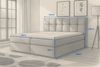 A&J MöbelLand GmbH Boxspringbett REF mit Bettkasten, Topper und gepolstertem Kopfteil. (Boxspringbett mit Bettkasten und gepolstertem Kopfteil. Inclusive Topper !, TOP ANGEBOT), Länge 208cm Höhe 106 cm Bild 3