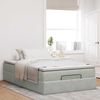 vidaXL Ottomanische Bett mit Matratze Hellgrau 120x190 cm Samt 3311171 Bild 3
