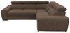 Wohnero24 - Höchste Qualität - Modernes Ecksofa PAVONE 2 - 260 x 193 cm – Chenille Stoff – Schlaffunktion 190 x 125 cm & Bettkasten - Dunkelbraun Bild 3