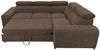 Wohnero24 - Höchste Qualität - Modernes Ecksofa PAVONE 2 - 260 x 193 cm – Chenille Stoff – Schlaffunktion 190 x 125 cm & Bettkasten - Dunkelbraun Bild 5