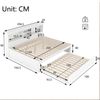 Schlafsofa, Daybett, Tagesbett, 140*200cm , Mit LED-Leuchten, Bettseitiges Staufach, Ausziehbares Bett, Steckdose + USB, Ohne Matratze, Weiß Bild 3