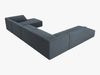Micadoni Panorama-Ecksofa Ruby 7-Sitzer Links Kord Scala Blau Bild 4