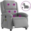 vidaXL Massagesessel Elektrisch Hellgrau Stoff 3204152 Bild 2