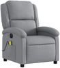 vidaXL Massagesessel Elektrisch Hellgrau Stoff 3204152 Bild 4