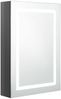 vidaXL LED-Bad-Spiegelschrank Glänzendes Grau 50 x 13 x 70 cm, Mit Beleuchtung [326491] Bild 2