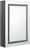 vidaXL LED-Bad-Spiegelschrank Glänzendes Grau 50 x 13 x 70 cm, Mit Beleuchtung [326491] Bild 3