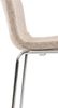 2er Set Barhocker TENAR - Stoff Creme 43x48x100 cm Silber | Barstuhl Mit Lehne Tresenhocker Tresenstuhl Kneipenhocker Kneipenstuhl Bild 5