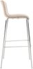 2er Set Barhocker TENAR - Stoff Creme 43x48x100 cm Silber | Barstuhl Mit Lehne Tresenhocker Tresenstuhl Kneipenhocker Kneipenstuhl Bild 4