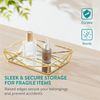 Navaris Organizer Serviertablett Parfum Tabletten Organizer Schmucktablett (1 St), Spiegeltablett 20x14x4,5cm - Deko Tablett Ablage rechteckig klein Bild 3