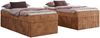Boxspringbett 90x200 Polsterbett ZERO 90 Einzelbett ohne Kopfteil, inkl. Stauraum & Multipocket-Matratze, Hotelbett - Orange Cordstoff - H4 - Topper Visco Bild 4