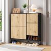 Schuhschrank 100x25x100 cm mit ausziehbarer Sitzbank Bild 2