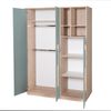 roba Kinderkleiderschrank Selva 3-türig mit offenen Fächern - Babyzimmer Schrank mit 2 Kleiderstangen & Einlegeböden - Schrank mit Soft-Close-Türen - Reed Green / Virginia Chestnut Bild 3