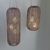 formano LED Tischleuchte Rattan-Optik, LED, Solarbetrieben, Braun, Bänder, H: 60cm Bild 2