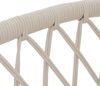 2er-Set Gartenstuhl HWC-Q38, Gartensessel Armlehne, Aluminium Seilgeflecht Rope ~ Gestell schwarz, Polster creme Bild 5